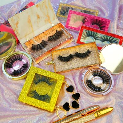 China Cheap Wholesale Bulk High Quality Fluffy Mink Lashes Premium Full Strip Lashes 25mm Mink Eyelash Vendor for sale