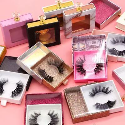 China 100% Real Mink Fur False Eyelashes Handicraft 25Mm fase fluffy tapered strip whips best quality 3d sellers silk eyelashes for sale