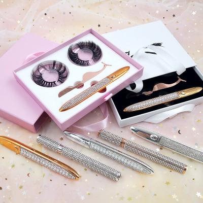 China Luxury Colorful Paper Eye Lashes Packaging Boxes Paper Box For Eye Lashes Set With Tweezers Eyeliner for sale