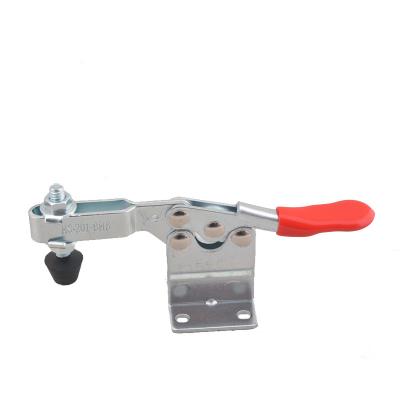 China Taiwan Haoshou HS-201-BHB Grip Force 90kg/200LB FLG Base U-Bar Quick Lock Horizontal Handle Hold Down Toggle Clamp for sale