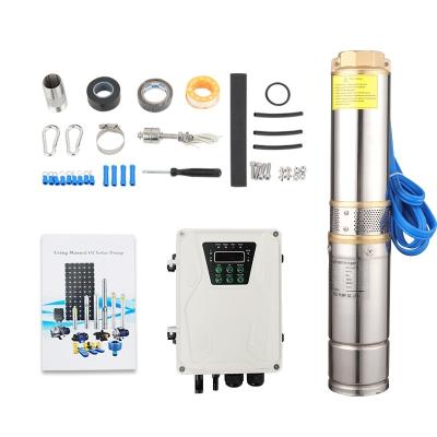 China Irrigation DC Hybrid Solar Irrigation System Kit Submersible Complete Underground Deep Well Pumps for sale