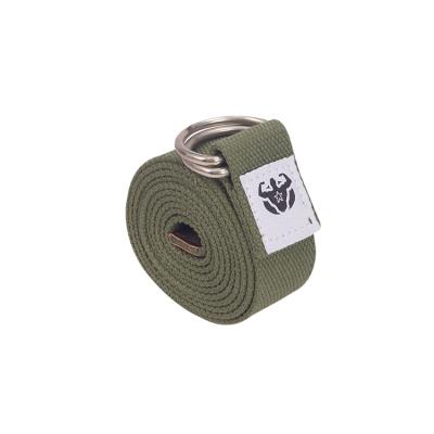 China Colorful Adult Exercise Polyester Cotton Yoga Stretching Strap for sale