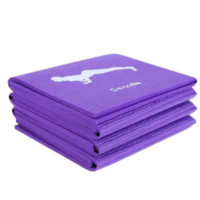 China Hot Selling Light Weight Customized Logo Folding Yoga Mat Band Fitness Folding PVC 3 - Folding Mat Customized Yoga Mat Eco - Friendly for sale