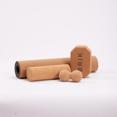 China Eco-Friendly High Quality Waterproof Artbell Cork Yoga Octagon Brick Yoga Ball Roller Set for sale