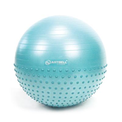 China Wholesale Round Yoga Ball Exercise Gym Yoga Ball Gym Yoga Ball With Half Massage Points for sale