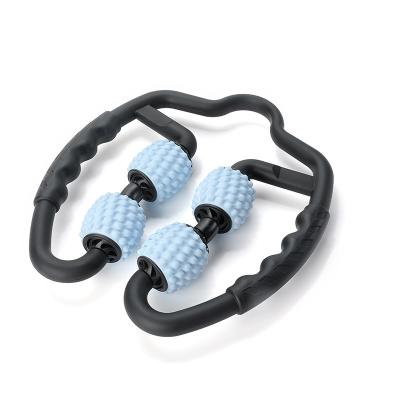 China High Quality Body Durable Using Various Muscle Roller Hand Massage Roller With Metal Stick For Body Relax for sale