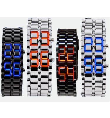 China NEW Metal Iron Watch Men Women Samurai Styles LED Display To Shape Classic Lava LED Watch for sale