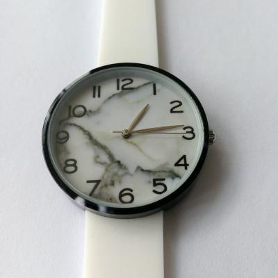 China 2019 fashion non-specific waterproof children's watch non-specific waterproof marble quartz student silicone strap jade creative marble watch for sale