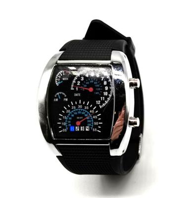 China Water Resistant Fashion Men Sports Watch Racing Speed ​​Car Meter Dial Dashboard LED Military Watch for sale