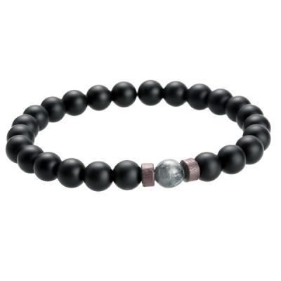 China Wholesale Trendy Lava Stone Balance Bangles Custom Stylish Bracelet Beaded Retro Yoga Bracelets Men for sale