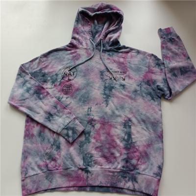 China High Quality Anti-wrinkle Custom Men's Pullover Hoodies Tie Dye Crop Sweatshirt 60% Cotton 40% Polyester for sale