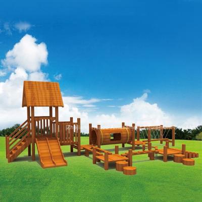 China Soft Playground Equipment Wooden Outdoor Structure Playground Soft Playgrounds For Kids Playground Equipment for sale