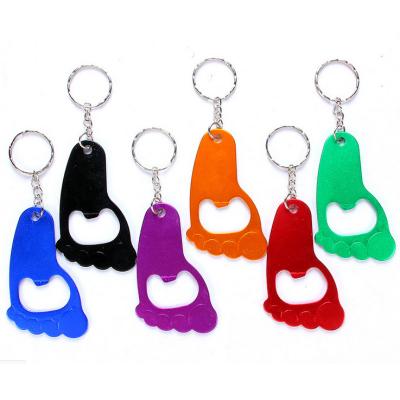 China Wholesale Metal Aluminum Alloy Foot Promotional Customized Cute Bottle Opener for sale