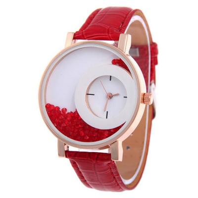 China Relojes de mujer Non-specific Colorful PU Leather Strap Leisure Quartz Watch for sale