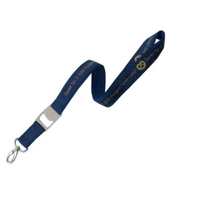 China Eco - Friendly Custom Bottle Opener Polyester Lanyard for sale