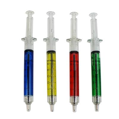 China New Design Promotional Medical Injection Pen Tip Clear Syringe Ballpoint Pen for sale