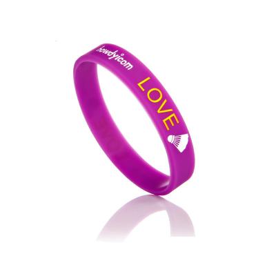 China Eco-Friendly Love Silicone Bracelet for sale