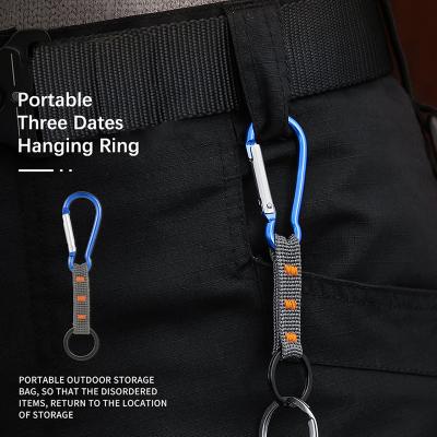 China 2022 New Metal Color Aluminum Carabiner Outdoor Climbing Accessories Customizable Key Chain for sale