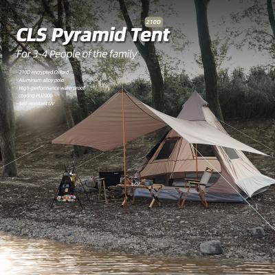 China Diagonal Tying Type Portable Outdoor Camping Folding Outdoor Large Family Tents Waterproof Camping for sale