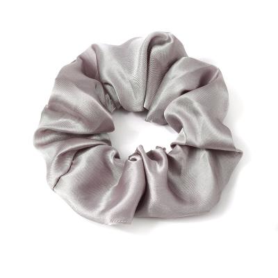 China Newest Simple Satin Circle Ring Hair Extension Large Intestine Loop Silk Hair Rings Ladies for sale