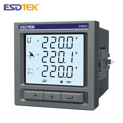 China EM600ES-E-RS2 2 chs 485 EM600ES-E-RS2 communication 72*72 panel power meter for sale