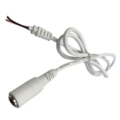 China Factory Custom Power Cable DC Cable White Electrical Wires DC Power Cable With Plug & Connector & Temperature Control Switch for sale