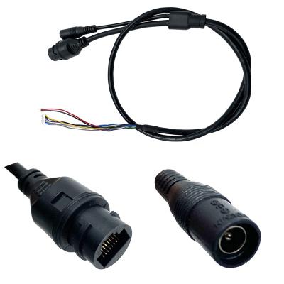 China The cable can be VDE/CCC/PSE etc. and Waterproof Pure Copper POE LAN Cable 11pin Cable with Terminal for CCTV IP Camera Panel Module RJ45 Connector for sale