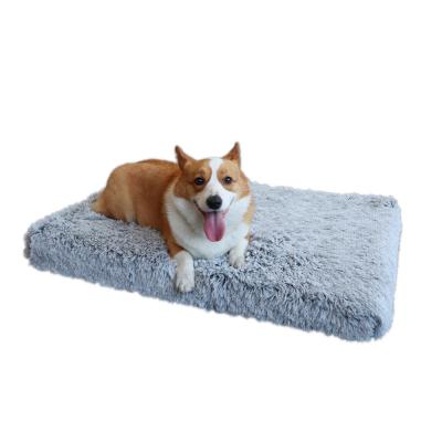 China Non-slip Orthopedic Dog Sofa Beds With Removable Cover Plush Faux Fur Memory Foam Durable Washable for sale