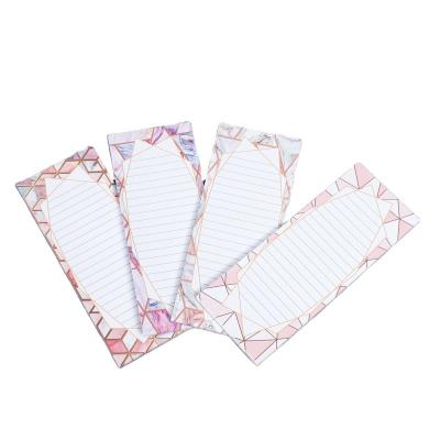 China Simplicity Universal Good Quality Waterproof Dry Erase Geometric Pattern Magnetic Notepad for sale