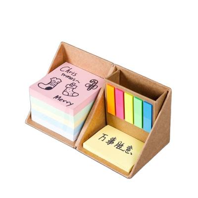 China Good Price Simplicity Magic Sticky Note Box Colorful Sticky Note Set Recyclable Foldable Square Cube Note Set for sale