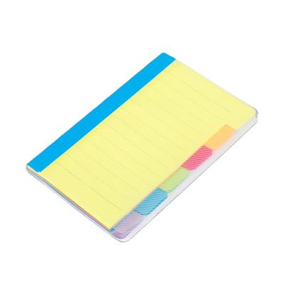 China Waterproof Simplicity High Quality Customized Sticky Notes Set PP Cover Sticky Notebook for sale