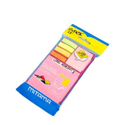 China New Design Simplicity Fluorescent Combination Sticky Note Custom Pastel Sticky Note for sale