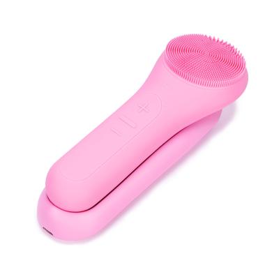 China New PSB Silicone Heater DEEP CLEANING Facial Cleansing Brush with Rechargeable Massager for sale