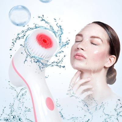 China Acne Treatment PSB Private Label 3 in 1 Deep Pore Skin Peeling Rotatin Electric Facial Silicone Detergent Massager Cleaning Brush for sale