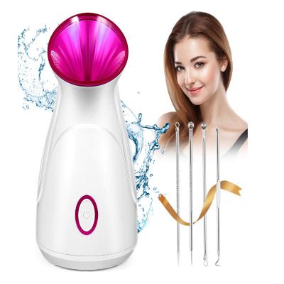 China DEEP CLEANING PSB 2021 Updated Spa Custom Deep Desktop Handheld Nano Ionic Face Travel Cleansing Steamer Facial Set for sale