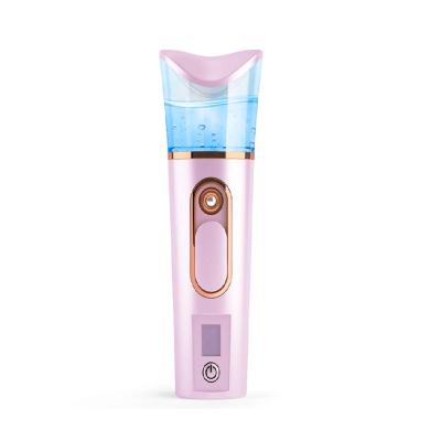 China Portable Mini Handheld Moisturizer Moisturizer Mister Mist Sprayer USB Nano Facial Face Steamer for sale