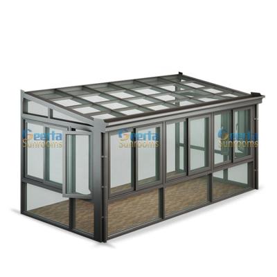 China Modern oblique roof slope lean to sunroom balcony sunroom manufacturers for sale