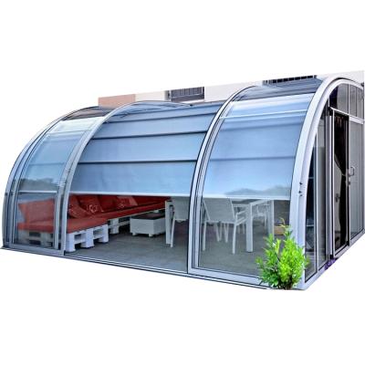 China Good Quality Sunrooms China Supplier Factory Direct Sale Low Cost Telescopic Winter Garden Conservatory for sale