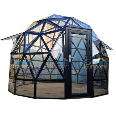 China Modern glass dome house modern glass sunrooms small aluminum glass homes for living for sale