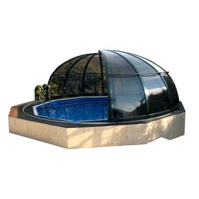 China Villa Black Swimming Pool Cover Electric Swimming Pool Cover Retractable Swimming Pool Cover for sale