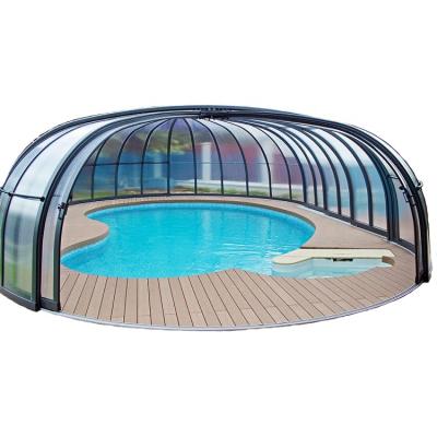 China Eco-friendly automatic and manual telescopic swimming pool fence cover extend your swimming season made in China for sale