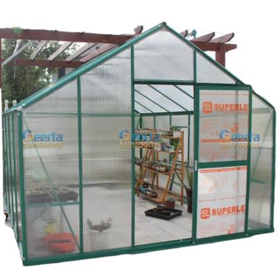 China Stable Structure Easily Assembled E1014 Outdoor Greenhouse 3106mx4326mmx2480mm PVC Winter Garden For Growing Tomatoes And Flowers Plant for sale