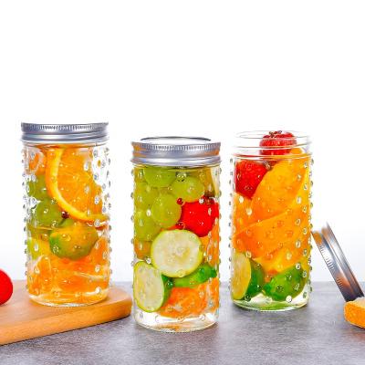 China Wholesale Viable Glass Mason Jar Clear Juice Glass Drink Beverage Dispenser for sale