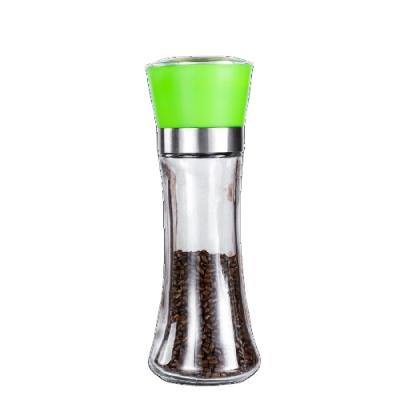 China Viable Wholesale Adjustable Salt and Black Pepper Grinder Bottle Glass Seasoning Bottle for Kitchen for sale