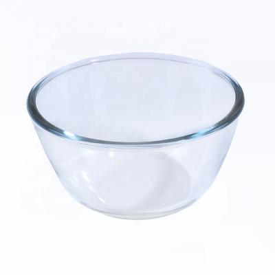 China Wholesale Sustainable High Temperature Resistant Microwave Safe Borosilicate Glass Oven Safe Mixing Salad Bowl for sale