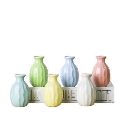 China Wholesale high quality minimalist compact Nordic ceramic flower decoration vase set for sale