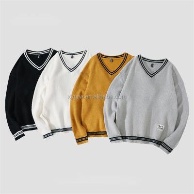 China Cheap 2023 campus style men's anti-pilling sweater group customized logo for sale