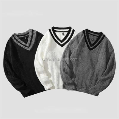 China Anti-pilling 2023 Mens Sweaters Pullover Custom Design Long Sleeve Knitted Fuzzy Mohair Sweaters Mens Green Knitwear Sweaters For Men for sale