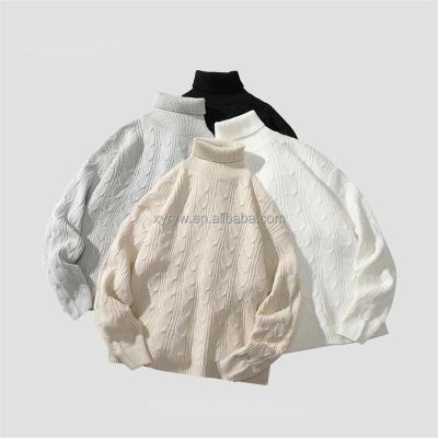 China Anti-pilling cashmere top custom wool knitted pullover hoodie cotton knitwear men jacquard sweater for sale