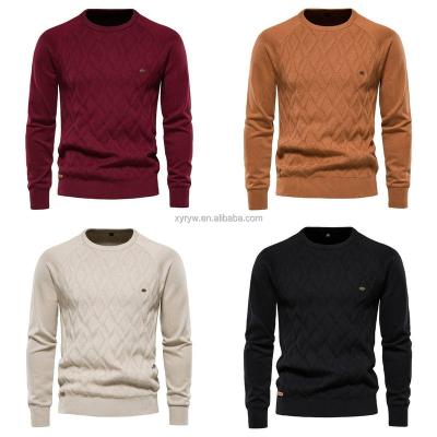 China Custom plus size anti-pilling knitted wool sweater twill turtle neck simple empty sleeve turtle neck sweater long for men for sale